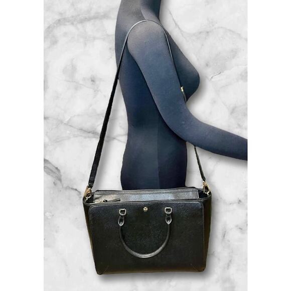 Tory Burch Saffiano Leather Emerson Medium Zip Tote Bag - Picture 12 of 14